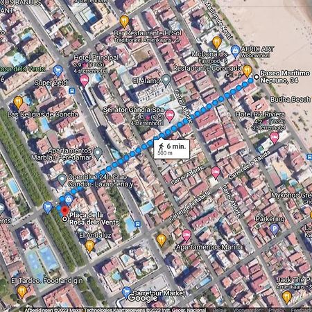 Jardin 5 Playa De Gandia - No Fiestas - Con Wifi Apartman Kültér fotó